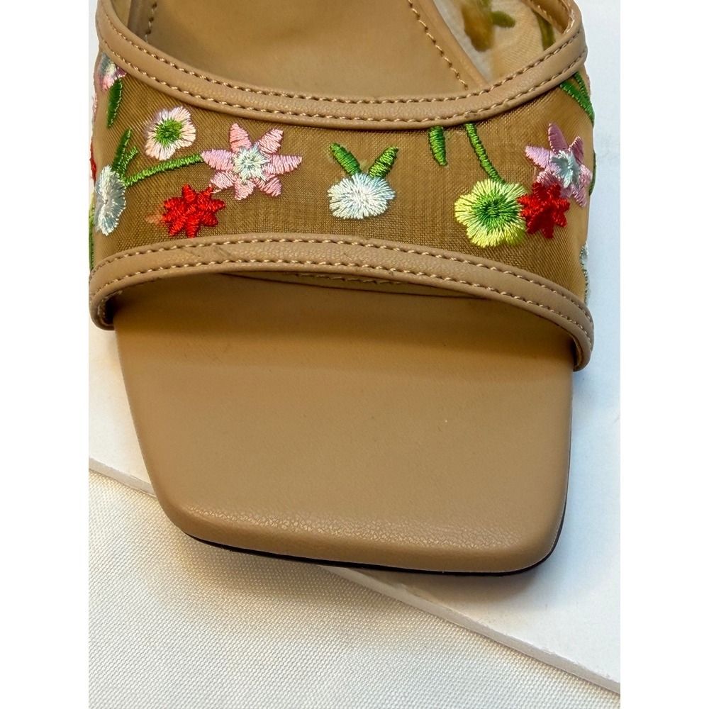 Wild Pair Erynn Dress Embroidered High Heel Sandals Size 9.5M Floral Nude NWT - Picture 6 of 10